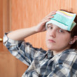 woman having headache Woman with a headache